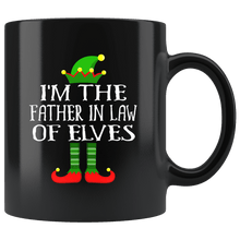 Load image into Gallery viewer, RobustCreative-Im The Father In Law of Elves Family Matching Elf Outfits PJ - 11oz Black Mug Christmas group green pjs costume Gift Idea
