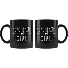 Load image into Gallery viewer, RobustCreative-Percheron Horse Girl Gifts Horses Lover Riding Racing - 11oz Black Mug Riding Lover Gift Idea
