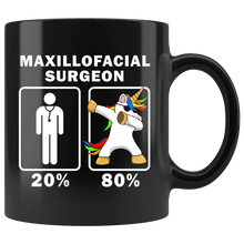 Load image into Gallery viewer, RobustCreative-Maxillofacial Surgeon Dabbing Unicorn 80 20 Principle Graduation Gift Mens - 11oz Black Mug Medical Personnel Gift Idea
