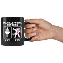 Load image into Gallery viewer, RobustCreative-Maxillofacial Surgeon Dabbing Unicorn 20 80 Principle Superhero Girl Womens - 11oz Black Mug Medical Personnel Gift Idea
