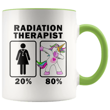 Load image into Gallery viewer, RobustCreative-Radiation Therapist Dabbing Unicorn 20 80 Principle Superhero Girl Womens - 11oz Accent Mug Medical Personnel Gift Idea
