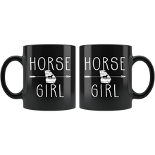 Load image into Gallery viewer, RobustCreative-Georgia Horse Girl Gifts Georgian Shape Country for women - 11oz Black Mug Racing Lover Gift Idea
