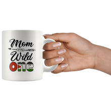 Load image into Gallery viewer, RobustCreative-Palestinian Mom of the Wild One Birthday Palestine Flag White 11oz Mug Gift Idea
