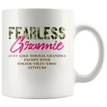 Load image into Gallery viewer, RobustCreative-Just Like Normal Fearless Grannie Camo Uniform - Military Family 11oz White Mug Active Component on Duty support troops Gift Idea - Both Sides Printed
