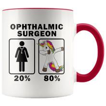 Load image into Gallery viewer, RobustCreative-Ophthalmic Surgeon Dabbing Unicorn 80 20 Principle Superhero Girl Womens - 11oz Accent Mug Medical Personnel Gift Idea
