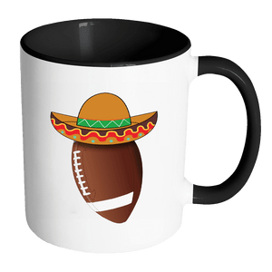 RobustCreative-Funny Football Mexican Sports - Cinco De Mayo Mexican Fiesta - No Siesta Mexico Party - 11oz Black & White Funny Coffee Mug Women Men Friends Gift ~ Both Sides Printed