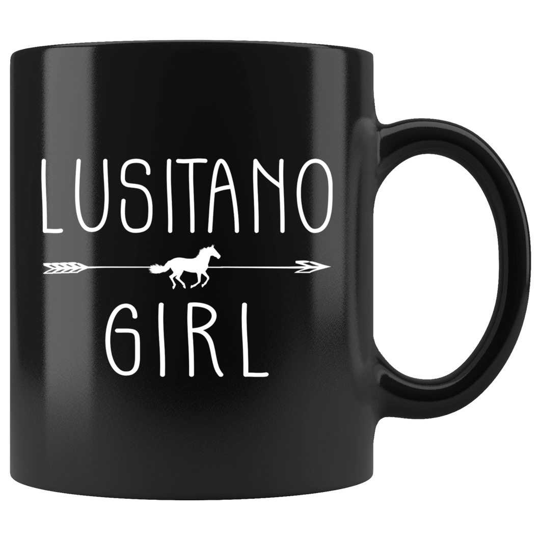 RobustCreative-Lusitano Horse Girl Gifts Horses Lover Riding Racing - 11oz Black Mug Riding Lover Gift Idea