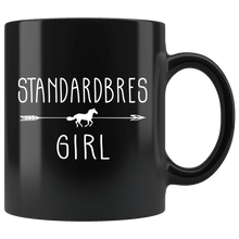 Load image into Gallery viewer, RobustCreative-Standardbres Horse Girl Gifts Horses Lover Riding Racing - 11oz Black Mug Riding Lover Gift Idea
