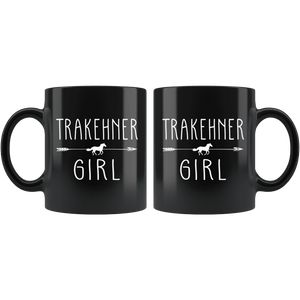 RobustCreative-Trakehner Horse Girl Gifts Horses Lover Riding Racing - 11oz Black Mug Riding Lover Gift Idea