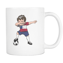 Load image into Gallery viewer, RobustCreative-Dabbing Soccer Boys Georgia Georgian Tbilisi Gift National Soccer Tournament Game 11oz White Coffee Mug ~ Both Sides Printed
