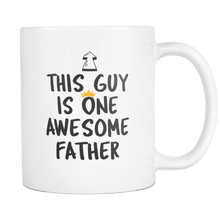 Load image into Gallery viewer, RobustCreative-One Awesome Father - Birthday Gift 11oz Funny White Coffee Mug - Fathers Day B-Day Party - Women Men Friends Gift - Both Sides Printed (Distressed)
