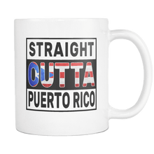 Load image into Gallery viewer, RobustCreative-Straight Outta Puerto Rico - Puerto Rican Flag 11oz Funny White Coffee Mug - Independence Day Family Heritage - Women Men Friends Gift - Both Sides Printed (Distressed)
