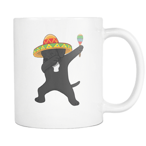 RobustCreative-Dabbing Cane Corso Dog in Sombrero - Cinco De Mayo Mexican Fiesta - Dab Dance Mexico Party - 11oz White Funny Coffee Mug Women Men Friends Gift ~ Both Sides Printed