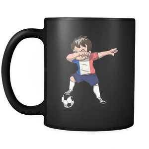 RobustCreative-Dabbing Soccer Boys France French Paris Gift National Soccer Tournament Game 11oz Black Coffee Mug ~ Both Sides Printed