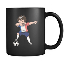 Load image into Gallery viewer, RobustCreative-Dabbing Soccer Boys France French Paris Gift National Soccer Tournament Game 11oz Black Coffee Mug ~ Both Sides Printed
