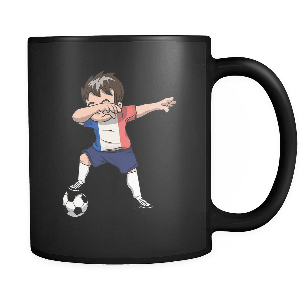 RobustCreative-Dabbing Soccer Boys France French Paris Gift National Soccer Tournament Game 11oz Black Coffee Mug ~ Both Sides Printed