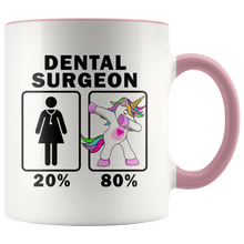 Load image into Gallery viewer, RobustCreative-Dental Surgeon Dabbing Unicorn 20 80 Principle Superhero Girl Womens - 11oz Accent Mug Medical Personnel Gift Idea
