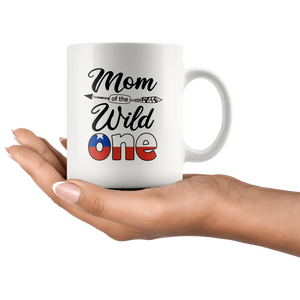 RobustCreative-Chilean Mom of the Wild One Birthday Chile Flag White 11oz Mug Gift Idea