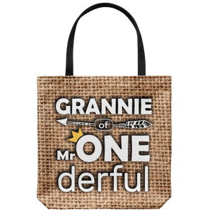 RobustCreative-Grannie of Mr Onederful Crown 1st Birthday Boy Im One Outfit Tote Bag Gift Idea