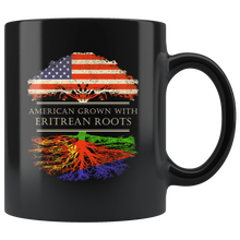Load image into Gallery viewer, RobustCreative-Eritrean Roots American Grown Fathers Day Gift - Eritrean Pride 11oz Funny Black Coffee Mug - Real Eritrea Hero Flag Papa National Heritage - Friends Gift - Both Sides Printed
