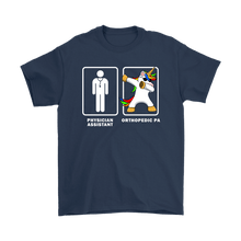Load image into Gallery viewer, RobustCreative-Physician Assistant Orthopedic PA Dabbing Unicorn Healthcare Medical Graduation Degree T Shirt - Gildan Mens T-Shirt
