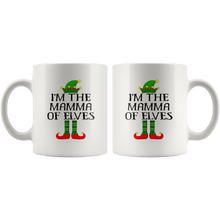 Load image into Gallery viewer, RobustCreative-Im The Mamma of Elves Family Matching Elf Outfits PJ - 11oz White Mug Christmas group green pjs costume Gift Idea
