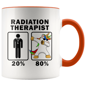 RobustCreative-Radiation Therapist Dabbing Unicorn 80 20 Principle Graduation Gift Mens - 11oz Accent Mug Medical Personnel Gift Idea