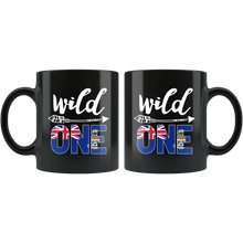 Load image into Gallery viewer, RobustCreative-Cayman Islands Wild One Birthday Outfit 1 Caymanian Flag Black 11oz Mug Gift Idea
