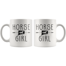 Load image into Gallery viewer, RobustCreative-Connecticut Horse Girl Gifts Connecticuter Shape Country for women - 11oz White Mug Riding Lover Gift Idea
