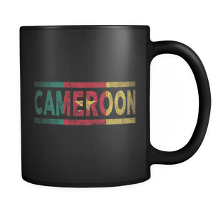 RobustCreative-Retro Vintage Flag Cameroonian Cameroon 11oz Black Coffee Mug ~ Both Sides Printed