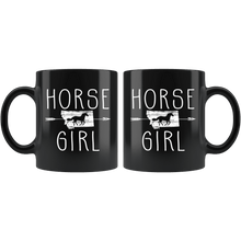 Load image into Gallery viewer, RobustCreative-Montana Horse Girl Gifts Montanan Shape Country for women - 11oz Black Mug Riding Lover Gift Idea
