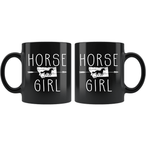 RobustCreative-Montana Horse Girl Gifts Montanan Shape Country for women - 11oz Black Mug Riding Lover Gift Idea