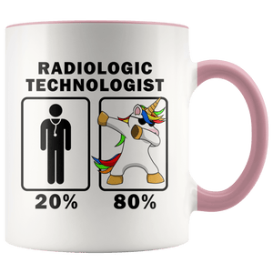 RobustCreative-Radiologic Technologist Dabbing Unicorn 80 20 Principle Graduation Gift Mens - 11oz Accent Mug Medical Personnel Gift Idea