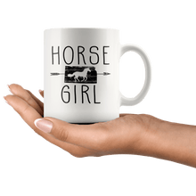 Load image into Gallery viewer, RobustCreative-Kansas Horse Girl Gifts Kansan Shape Country for women - 11oz White Mug Riding Lover Gift Idea
