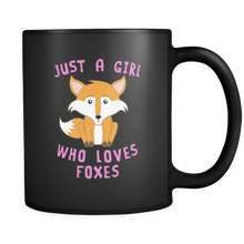 Load image into Gallery viewer, RobustCreative-Just a Girl Who Loves Cute Foxe the Wild One Animal Spirit 11oz Black Coffee Mug ~ Both Sides Printed
