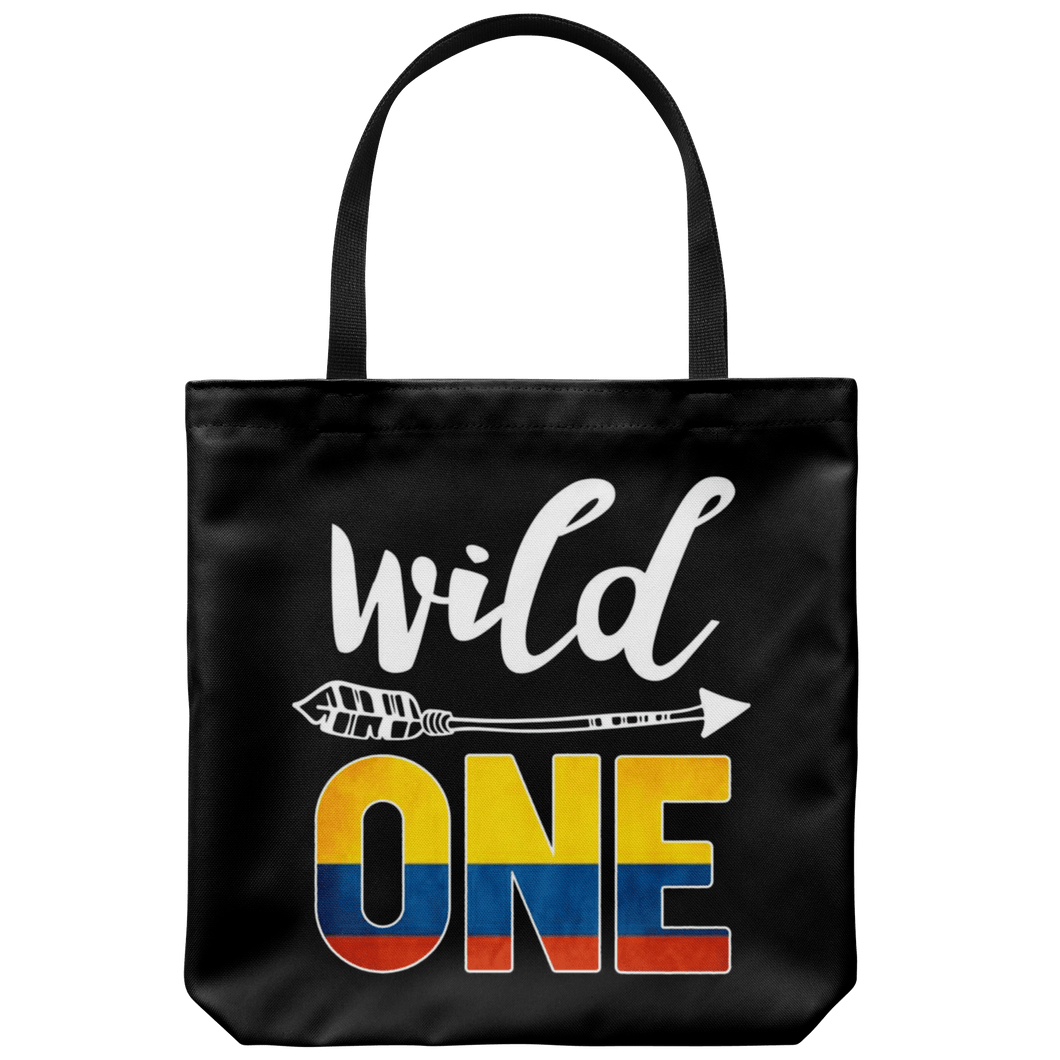 RobustCreative-Colombia Wild One Birthday Outfit 1 Colombian Flag Tote Bag Gift Idea