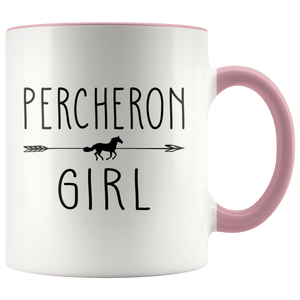 RobustCreative-Percheron Horse Girl Gifts Horses Lover Riding Racing - 11oz Accent Mug Racing Lover Gift Idea