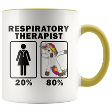 Load image into Gallery viewer, RobustCreative-Respiratory Therapist Dabbing Unicorn 80 20 Principle Superhero Girl Womens - 11oz Accent Mug Medical Personnel Gift Idea
