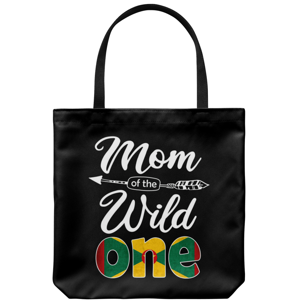 RobustCreative-Grenadian Mom of the Wild One Birthday Grenada Flag Tote Bag Gift Idea