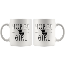 Load image into Gallery viewer, RobustCreative-Louisiana Horse Girl Gifts Louisianian Shape Country for women - 11oz White Mug Racing Lover Gift Idea
