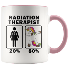 Load image into Gallery viewer, RobustCreative-Radiation Therapist Dabbing Unicorn 80 20 Principle Superhero Girl Womens - 11oz Accent Mug Medical Personnel Gift Idea
