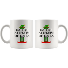 Load image into Gallery viewer, RobustCreative-Im The Stepmom of Elves Family Matching Elf Outfits PJ - 11oz White Mug Christmas group green pjs costume Gift Idea
