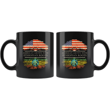 Load image into Gallery viewer, RobustCreative-Ethiopian Roots American Grown Fathers Day Gift - Ethiopian Pride 11oz Funny Black Coffee Mug - Real Ethiopia Hero Flag Papa National Heritage - Friends Gift - Both Sides Printed
