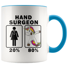 Load image into Gallery viewer, RobustCreative-Hand Surgeon Dabbing Unicorn 80 20 Principle Superhero Girl Womens - 11oz Accent Mug Medical Personnel Gift Idea
