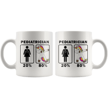 Load image into Gallery viewer, RobustCreative-Pediatrician Dabbing Unicorn 80 20 Principle Superhero Girl Womens - 11oz White Mug Medical Personnel Gift Idea
