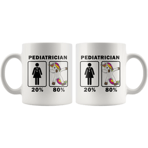 RobustCreative-Pediatrician Dabbing Unicorn 80 20 Principle Superhero Girl Womens - 11oz White Mug Medical Personnel Gift Idea