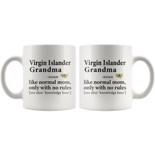 Load image into Gallery viewer, RobustCreative-Virgin Islander Grandma Definition US Virgin Islands Flag Grandmother - 11oz White Mug family reunion gifts Gift Idea
