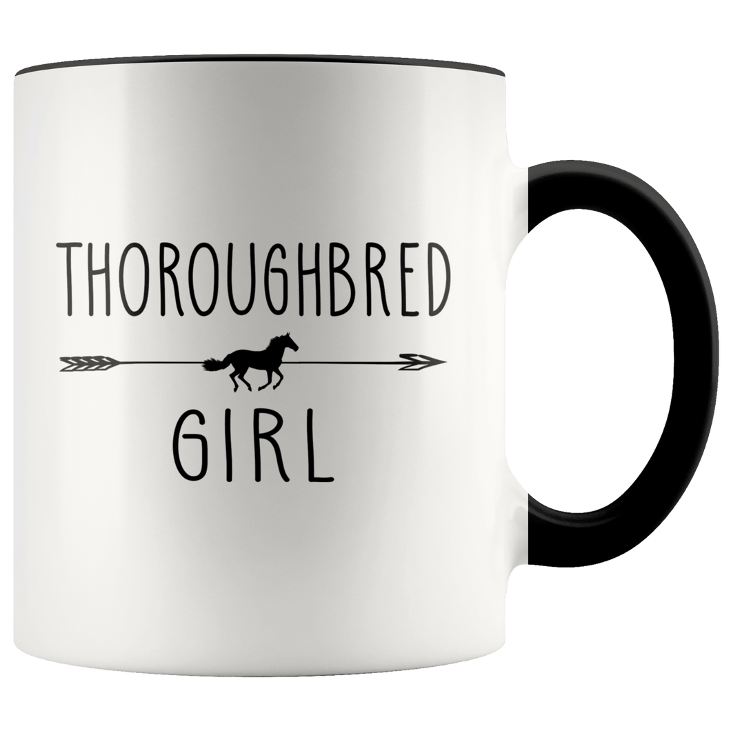 RobustCreative-Thoroughbred Horse Girl Gifts Horses Lover Riding Racing - 11oz Accent Mug Riding Lover Gift Idea