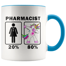 Load image into Gallery viewer, RobustCreative-Pharmacist Dabbing Unicorn 20 80 Principle Superhero Girl Womens - 11oz Accent Mug Medical Personnel Gift Idea
