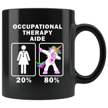 Load image into Gallery viewer, RobustCreative-Occupational Therapy Aide Dabbing Unicorn 20 80 Principle Superhero Girl Womens - 11oz Black Mug Medical Personnel Gift Idea
